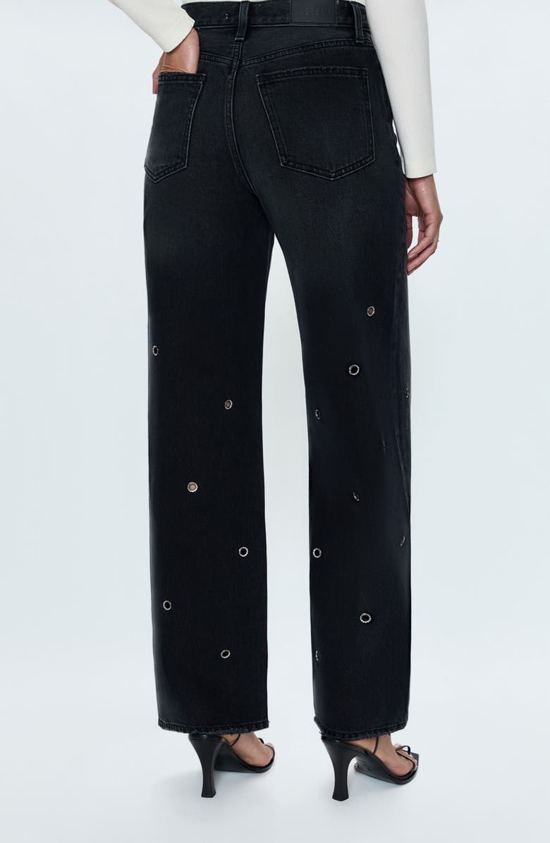 Pistola Hendrix Crystal Embellished Eyelet Jeans, Alternate, color, Glamour