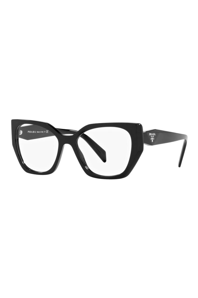 54mm Square Optical Glasses, Alternate, color, BLACK