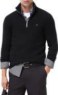 Burberry Cashmere Blend Half-zip Sweater