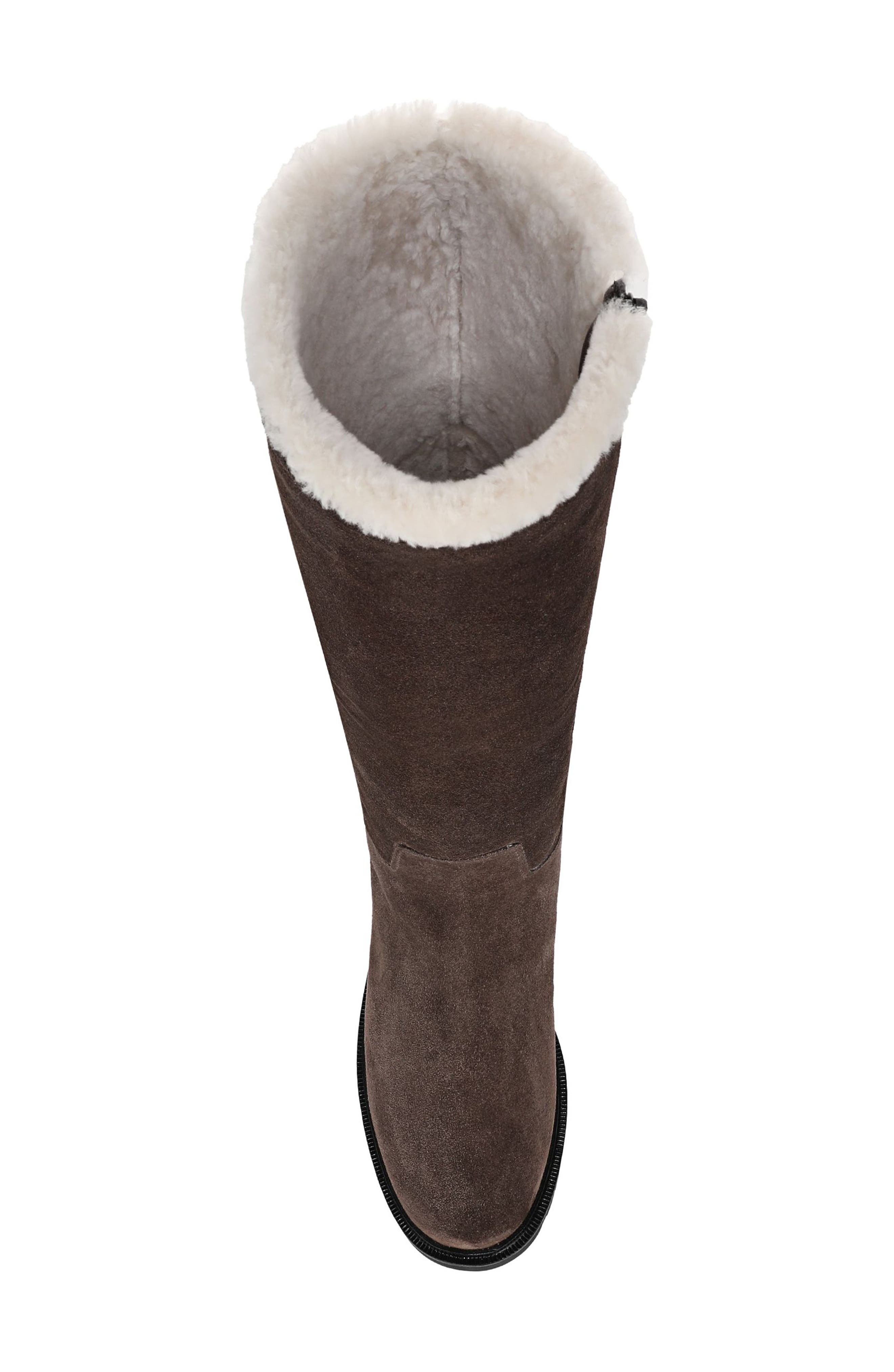 Vince Sibelle Genuine Shearling Knee High Boot, Alternate, color, Truffle