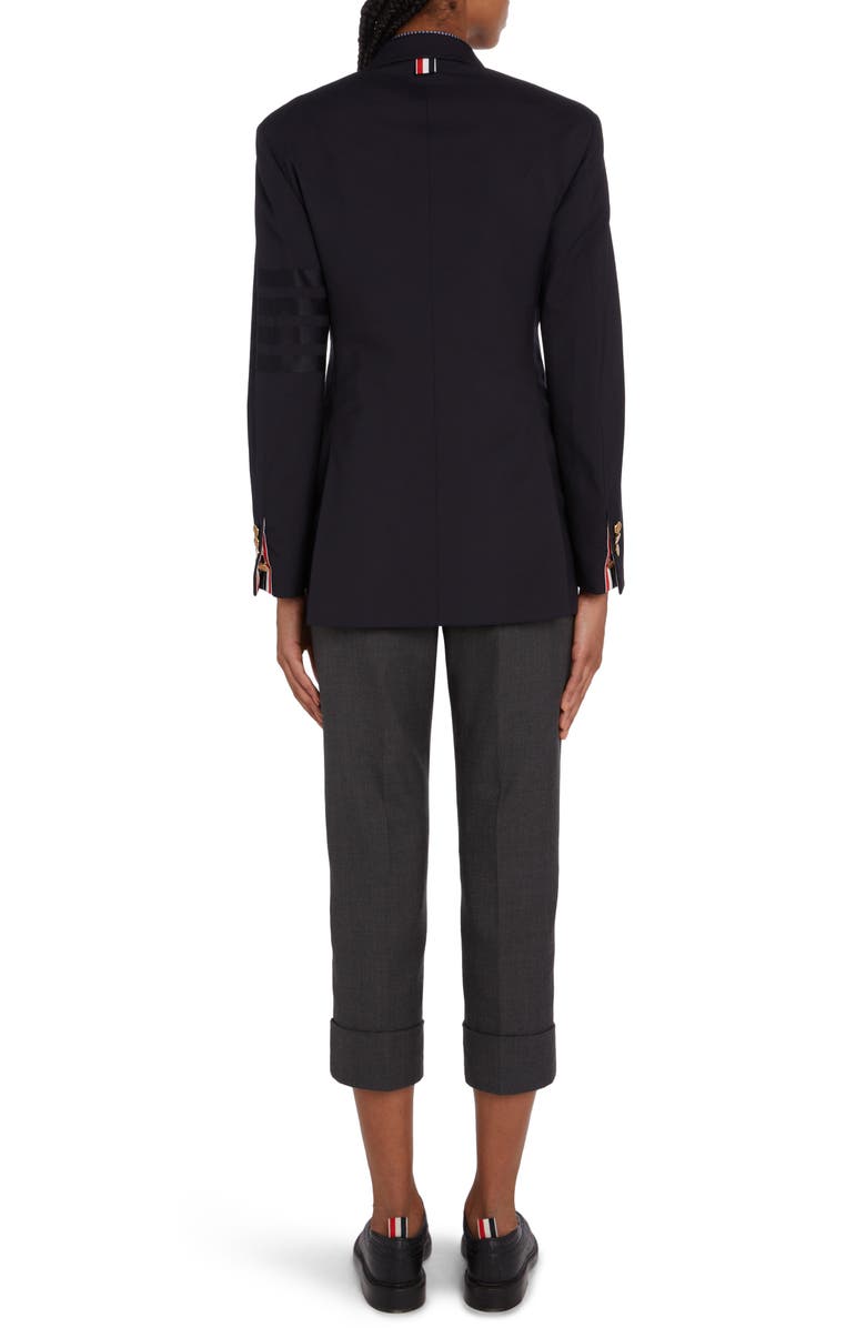 Thom Browne Single Breasted Wool Twill Blazer, Alternate, color,