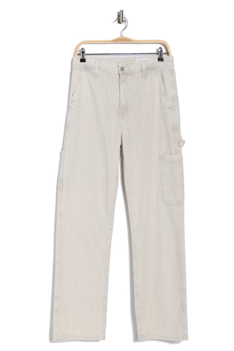 Stripe High Waist Relaxed Straight Leg Carpenter Pants, Alternate, color, NAVIGATOR