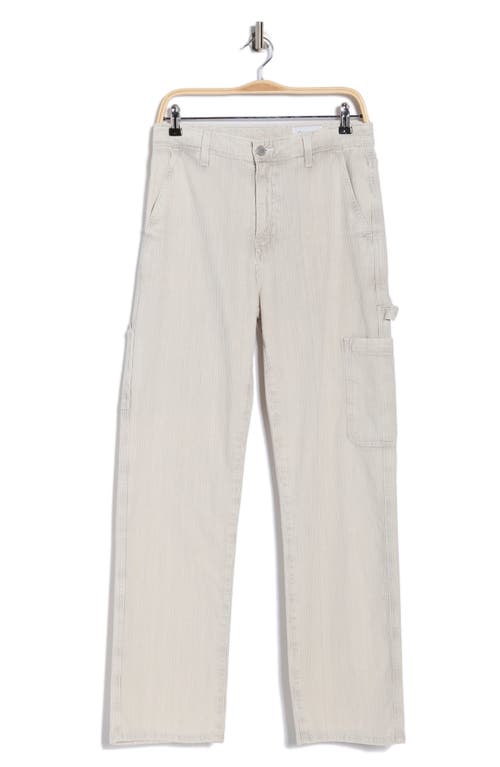 Ag Stripe High Waist Relaxed Straight Leg Carpenter Pants