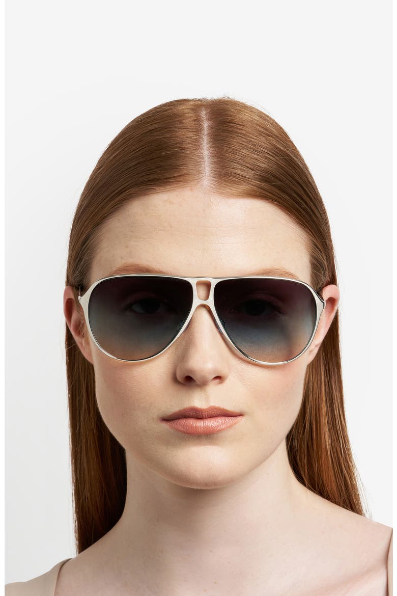 60mm Gradient Pilot Sunglasses, Alternate, color, 0010-98