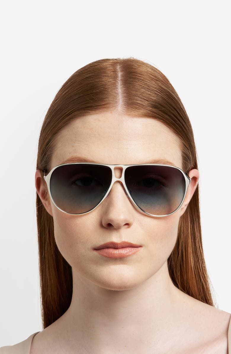 Isabel Marant 60mm Gradient Pilot Sunglasses, Alternate, color, Palladium