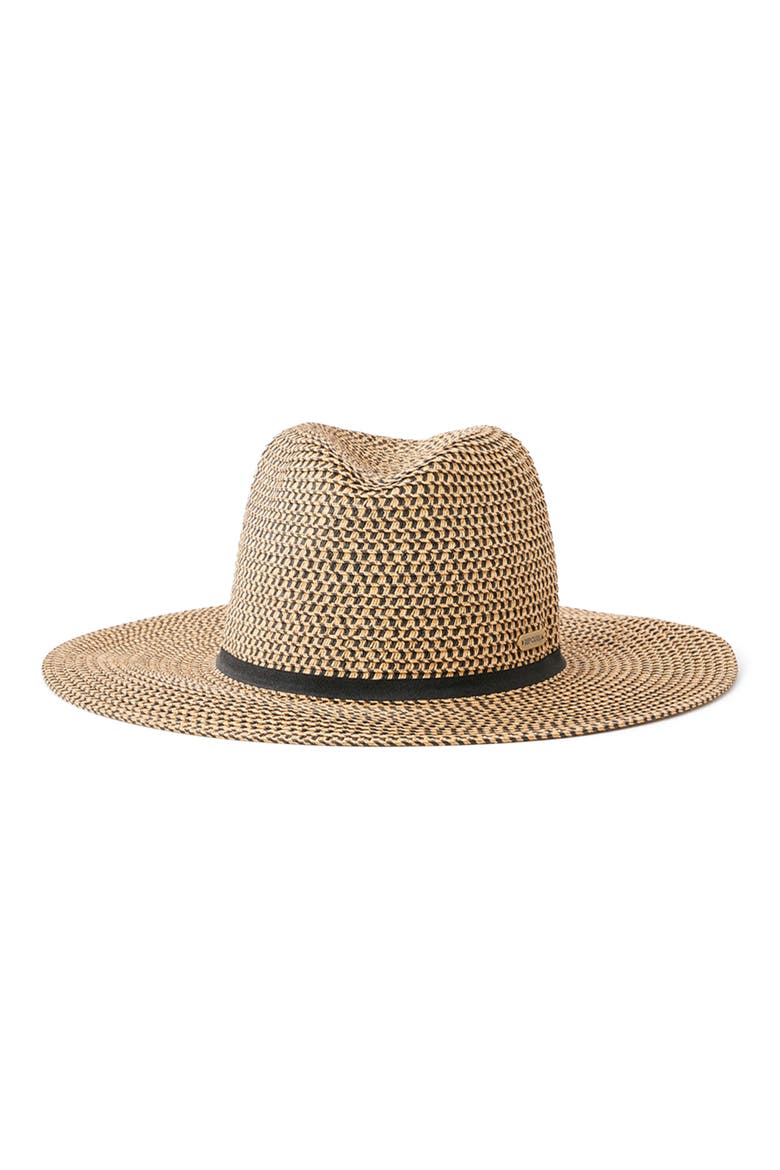 Classic Surf Straw Panama Hat, Alternate, color, BLACK/ TAN