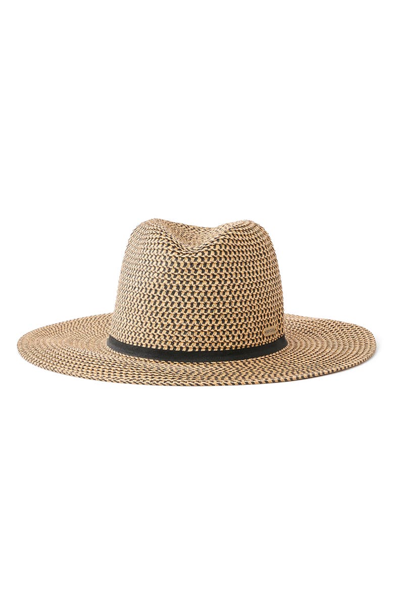 Rip Curl Classic Surf Straw Panama Hat, Alternate, color, Black/ Tan