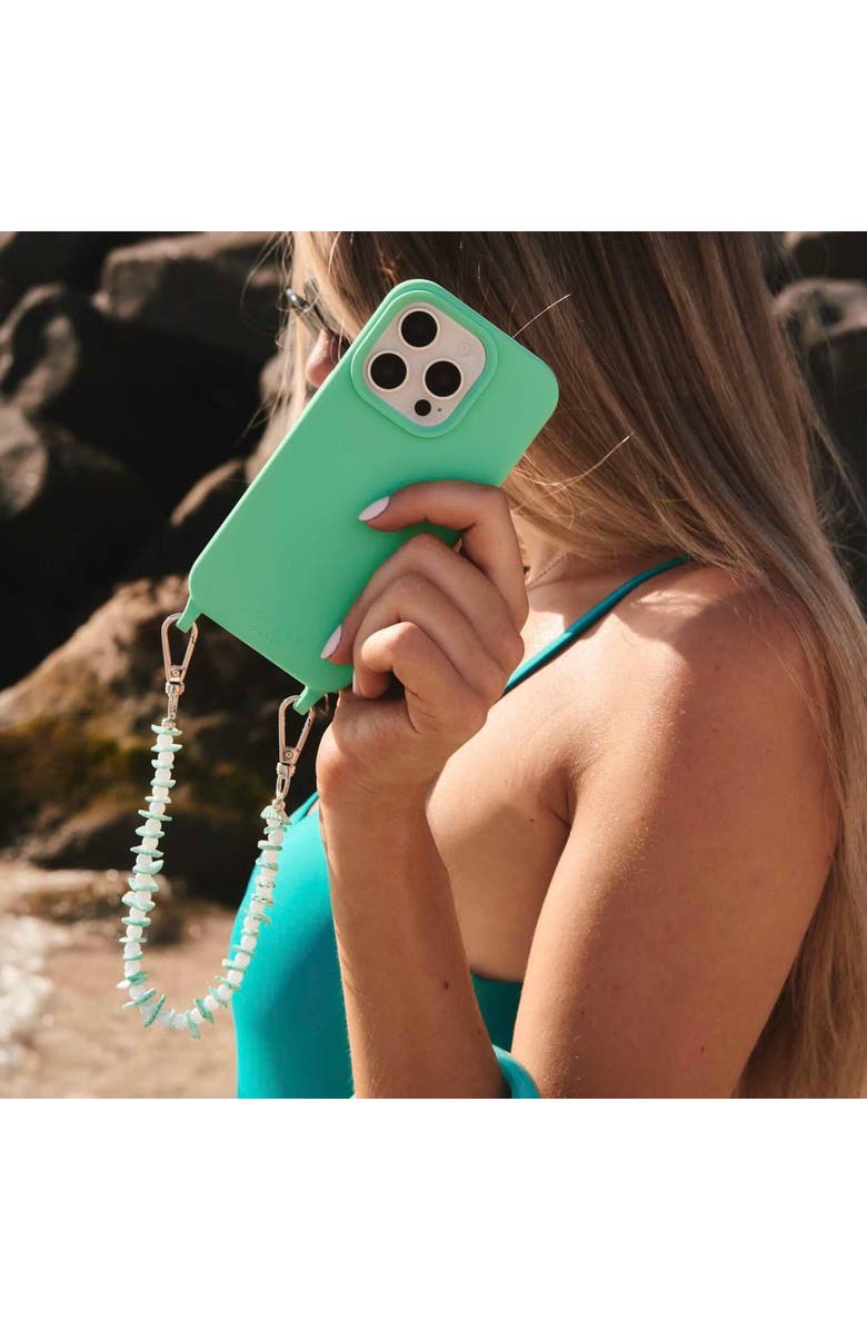 Cordée Cases Seafoam Shell Phone Wristlet, Alternate, color, Mint