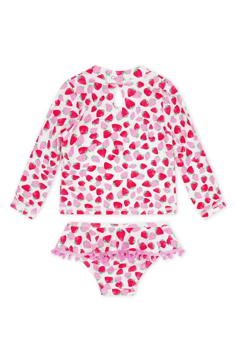 Feather 4 Arrow Kids' Sandy Toes Long Sleeve UPF 50+ Two-Piece Rashguard Swimsuit, Alternate, color, 