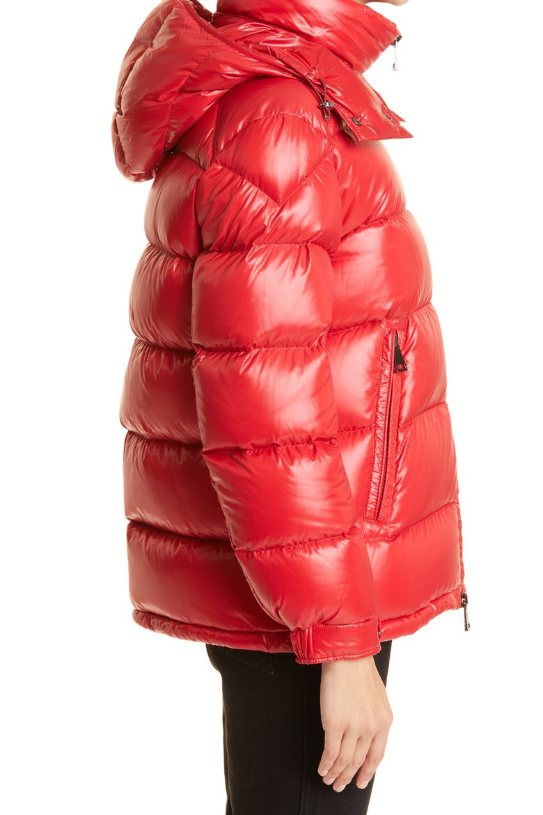 Maire Water Resistant Down Puffer Jacket, Alternate, color, RED
