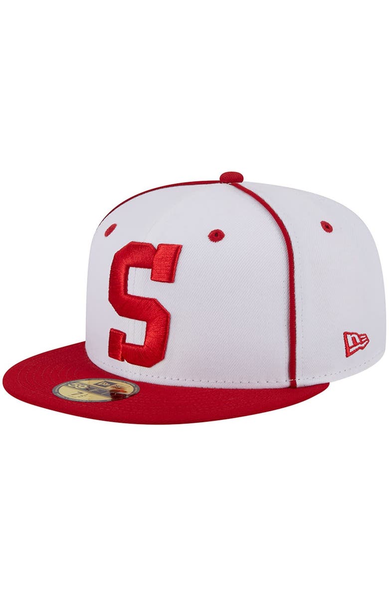 New Era Men's New Era White Sacramento River Cats Theme Nights Sacramento Solons  59FIFTY Fitted Hat, Alternate, color, 