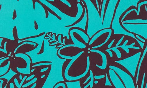 Tori Richard Flower Pool Swim Trunks In Aqualine