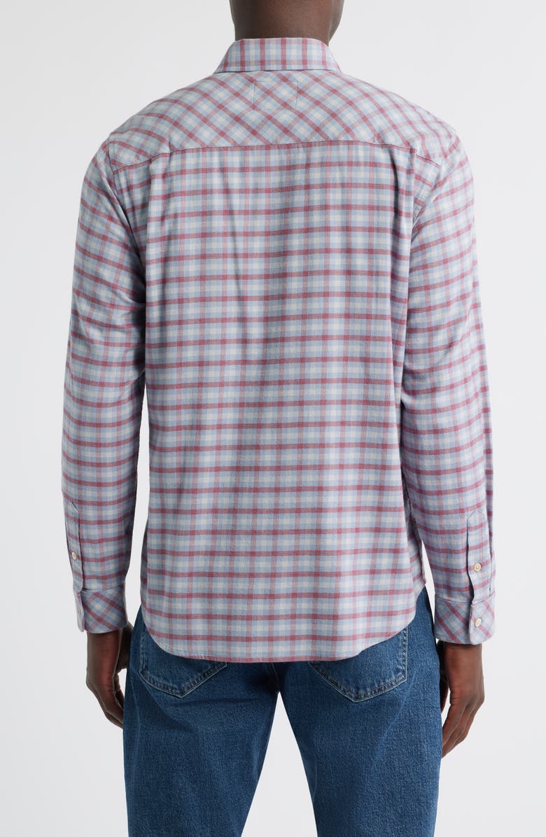 Rails Vance Shadow Check Cotton Blend Button-Down Shirt, Alternate, color, Blue Ruby Check