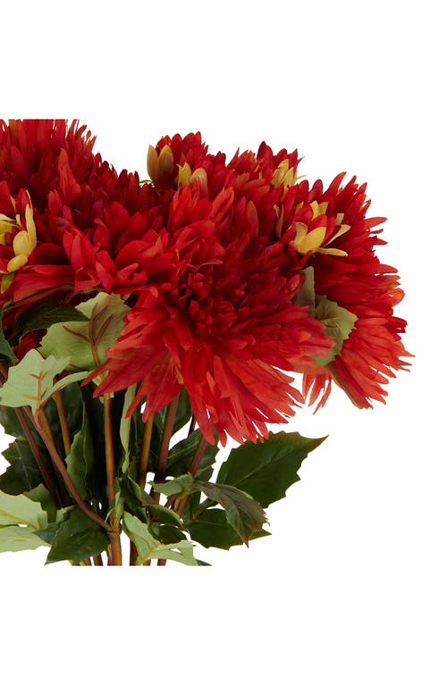 Sonoma Sage Home Set Of Eight Red Dahlia Artificial Flowers In Red