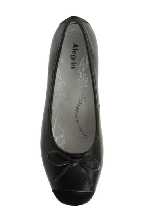 Alegria By Pg Lite Talya Cap Toe Ballet Flat In Black