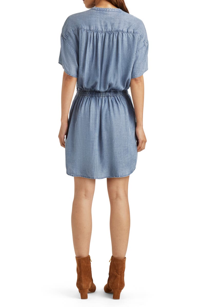 Splendid Raquel Chambray Mini Shirtdress, Alternate, color,