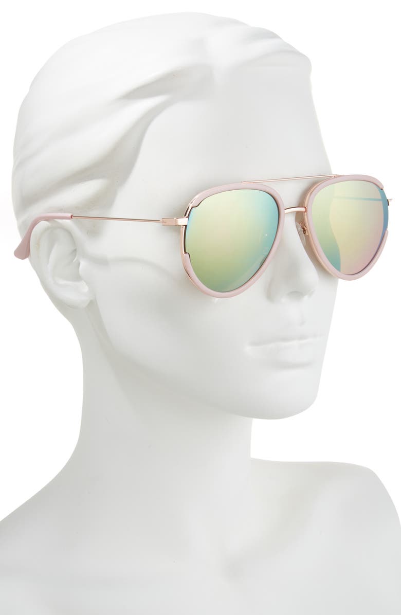 Vince Camuto Brow Bar Aviator Sunglasses, Alternate, color,