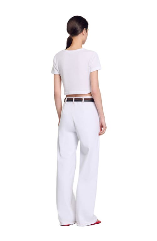 SANDRO SANDRO CROPPED T-SHIRT 