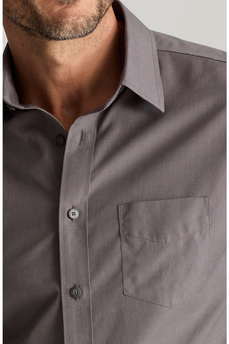 Sangiovese Solid Grey Wrinkle Free Cotton Button-Up Shirt, Alternate, color, GREY
