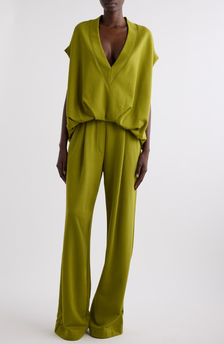 Dries Van Noten Hann Cap Sleeve Deep V-Neck Top, Alternate, color,