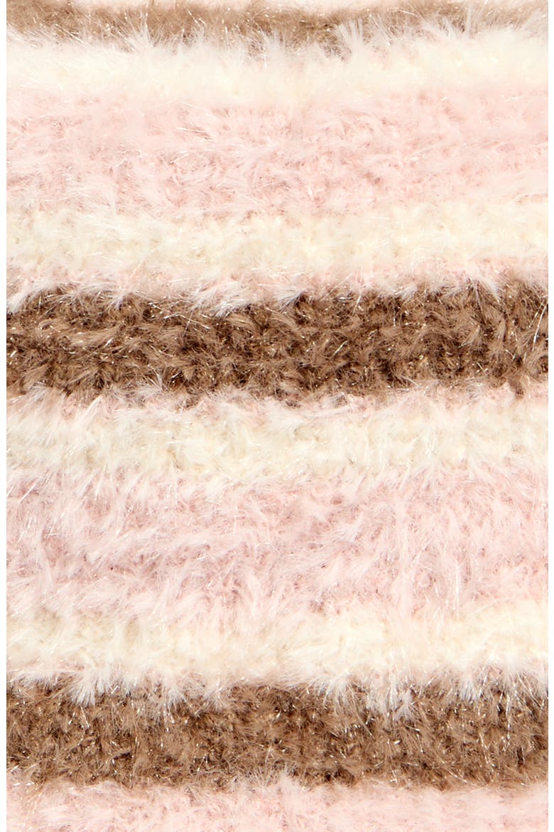 Kids' Stripe Beanie, Alternate, color, WHITE