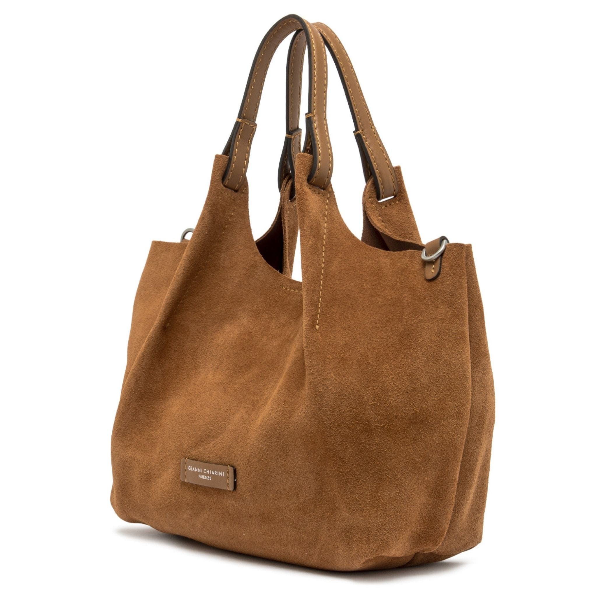 Dua Leather Mini Hobo Bag, Alternate, color, caramel