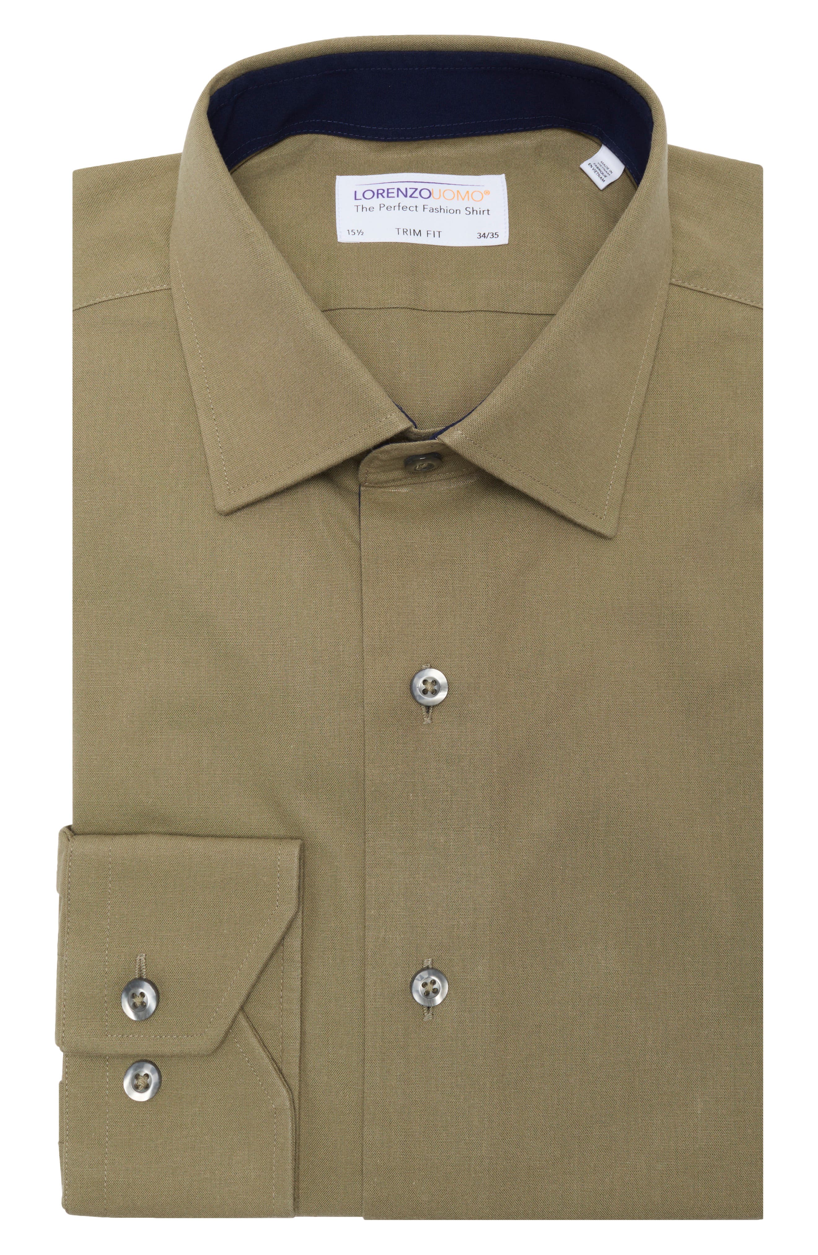 Lorenzo Uomo Trim Fit Solid Dress Shirt (Men) | Nordstromrack