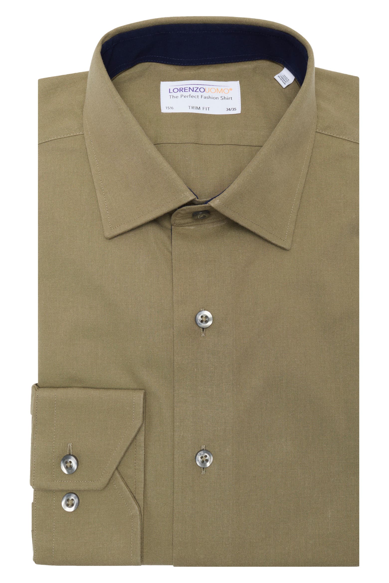Person Solid Color Lorenzo Uomo Trim Fit Solid Dress Shirt (Men) | Nordstromrack