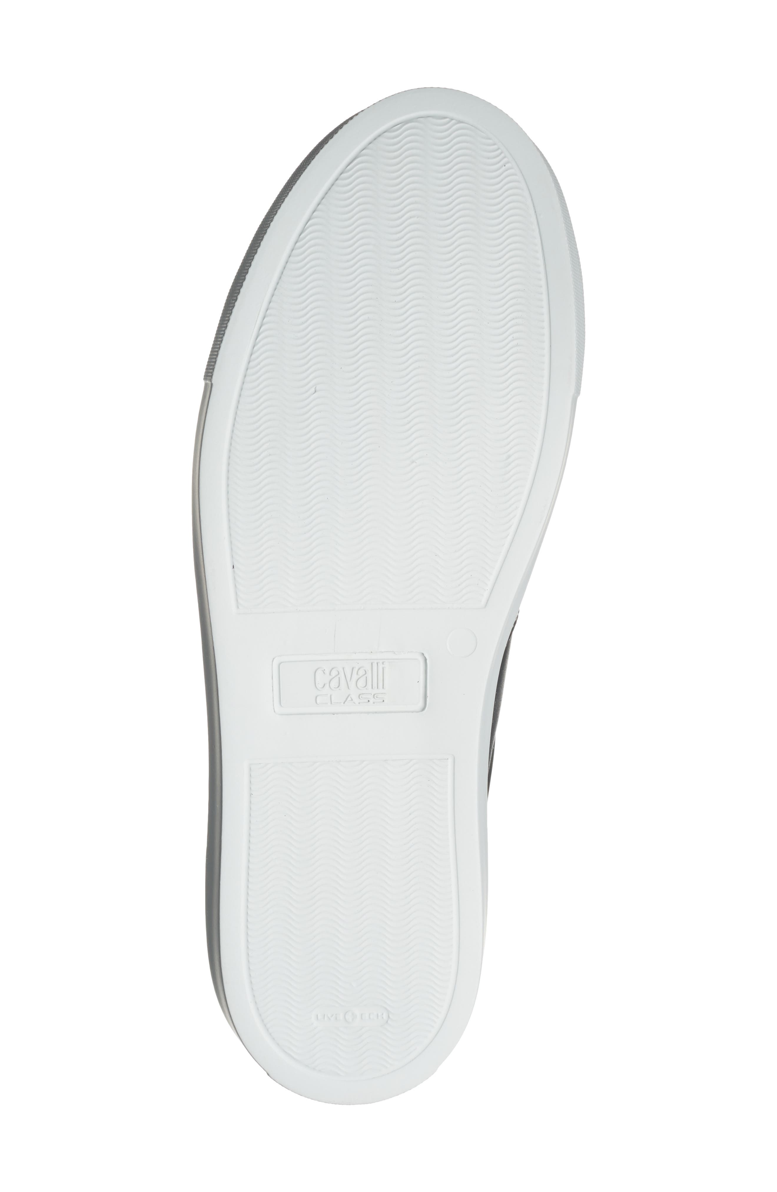 Roberto Cavalli Logo Plate Sneaker, Alternate, color, Black