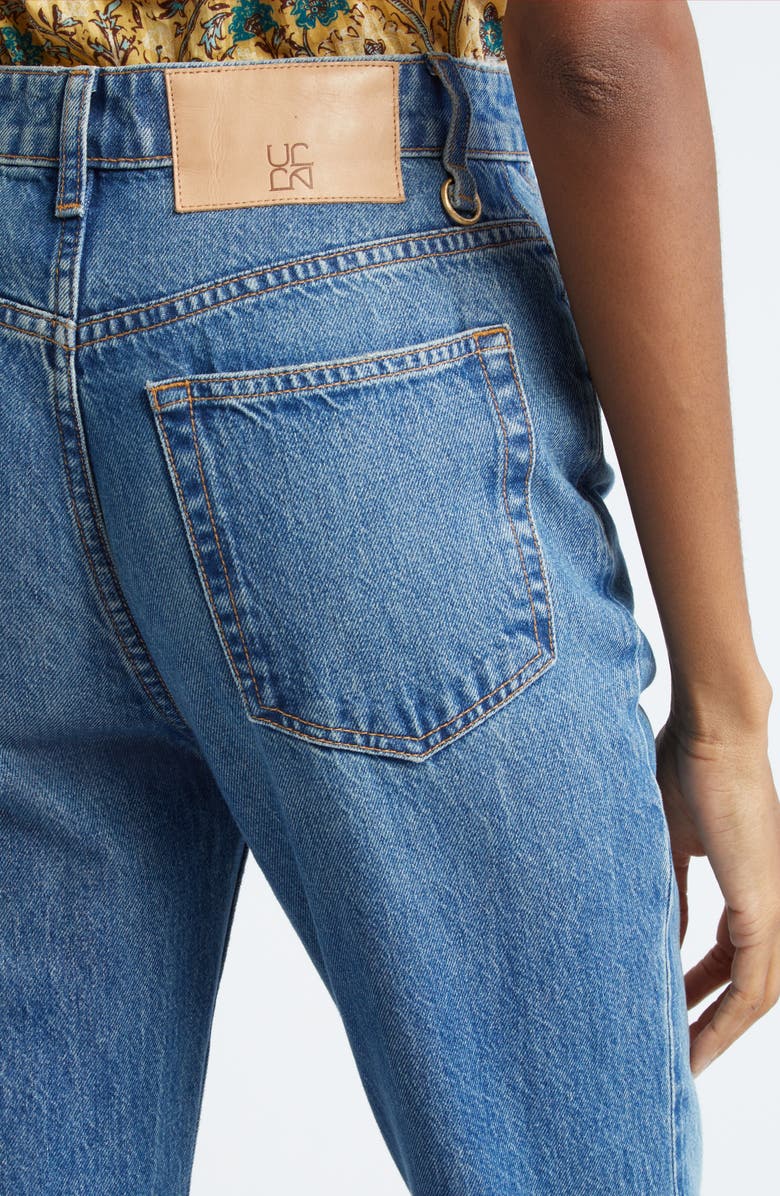 Ulla Johnson The Martine High Waist Flare Jeans, Alternate, color, Danube Medium Indigo Wash