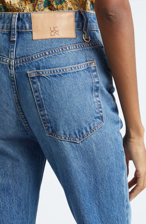 Ulla Johnson Lou Button Fly High-waisted Flared Jeans In Danube Medium Indigo Wash