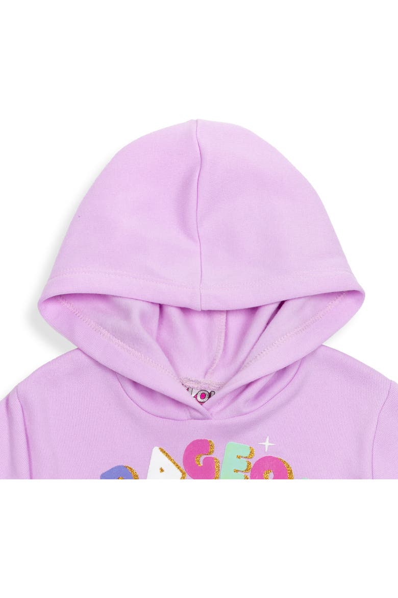 Fleece 2-Piece Hoodie and Leggings Set, Alternate, color, Lavender Black