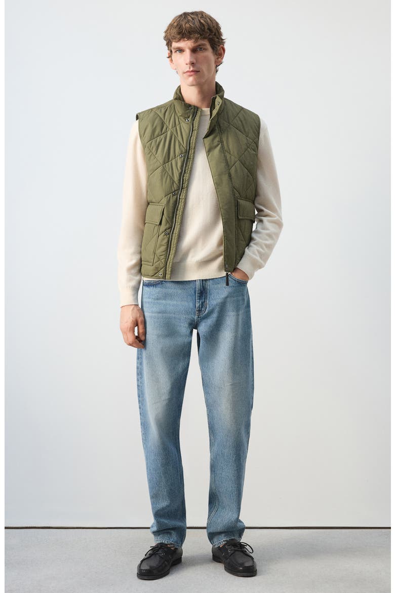 Quilted Water Repellent Vest, Alternate, color, OLIVE GREEN