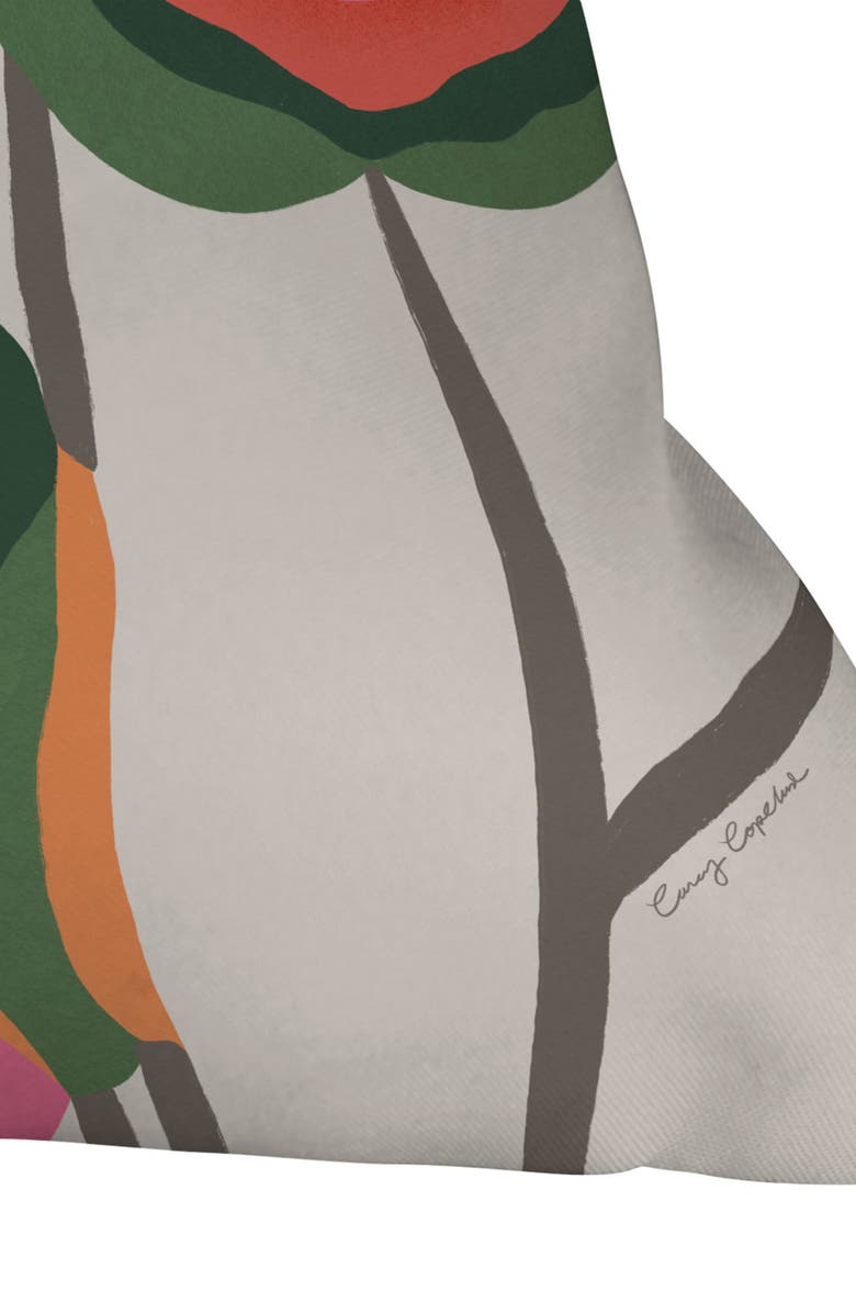 Deny Designs Abstract Eucalyptus Leaves Accent Pillow, Alternate, color, Orange