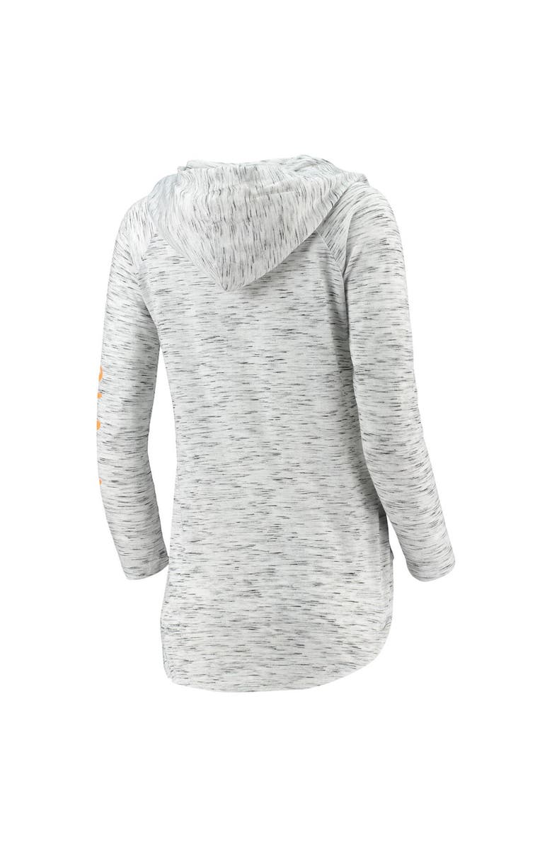 PRESSBOX Women's Pressbox Gray Alabama Crimson Tide Space Dye Lace-Up V-Neck Long Sleeve T-Shirt, Alternate, color, 