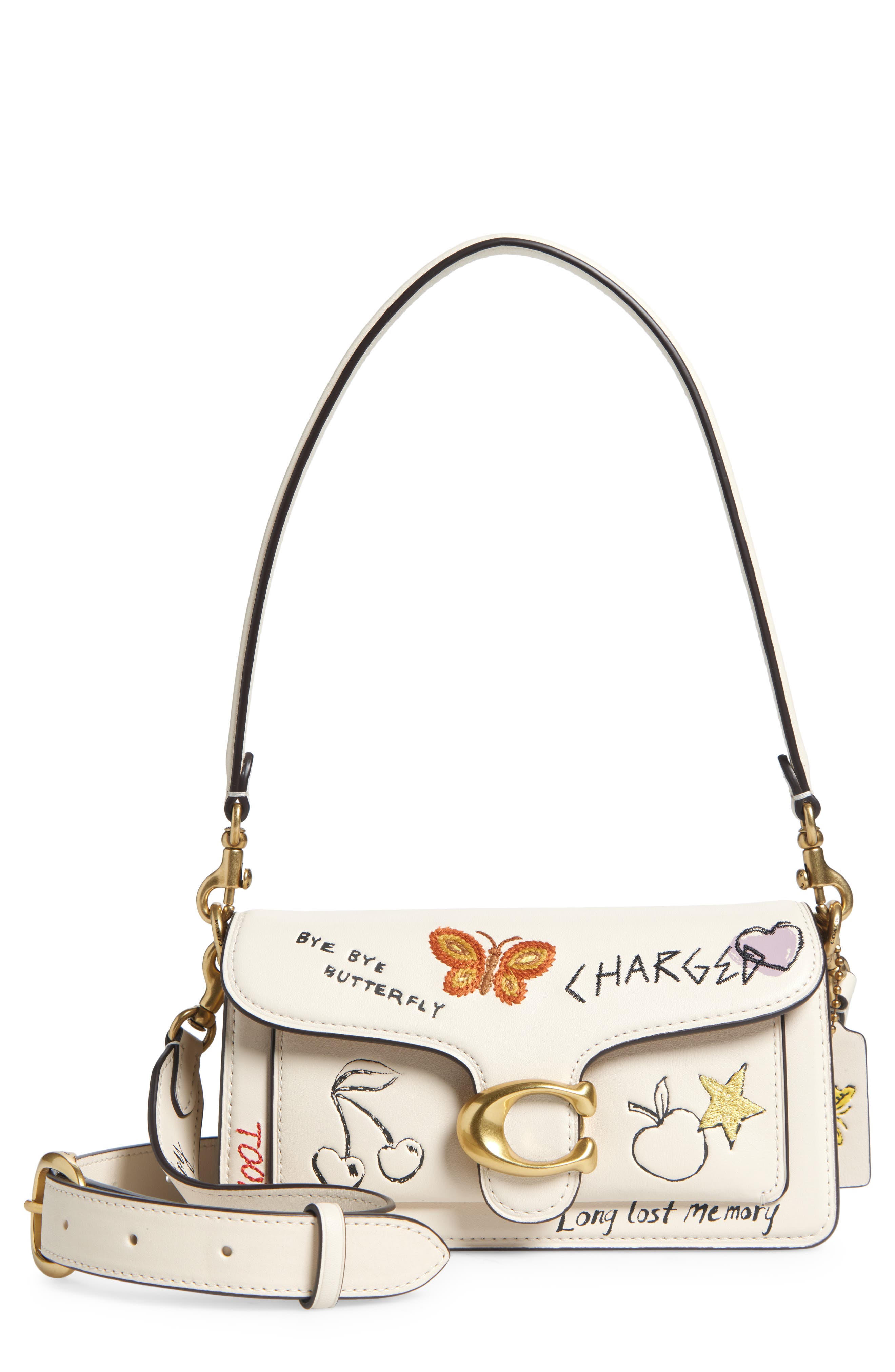 COACH Tabby Sketch Print Leather Shoulder Bag, Main, color, 