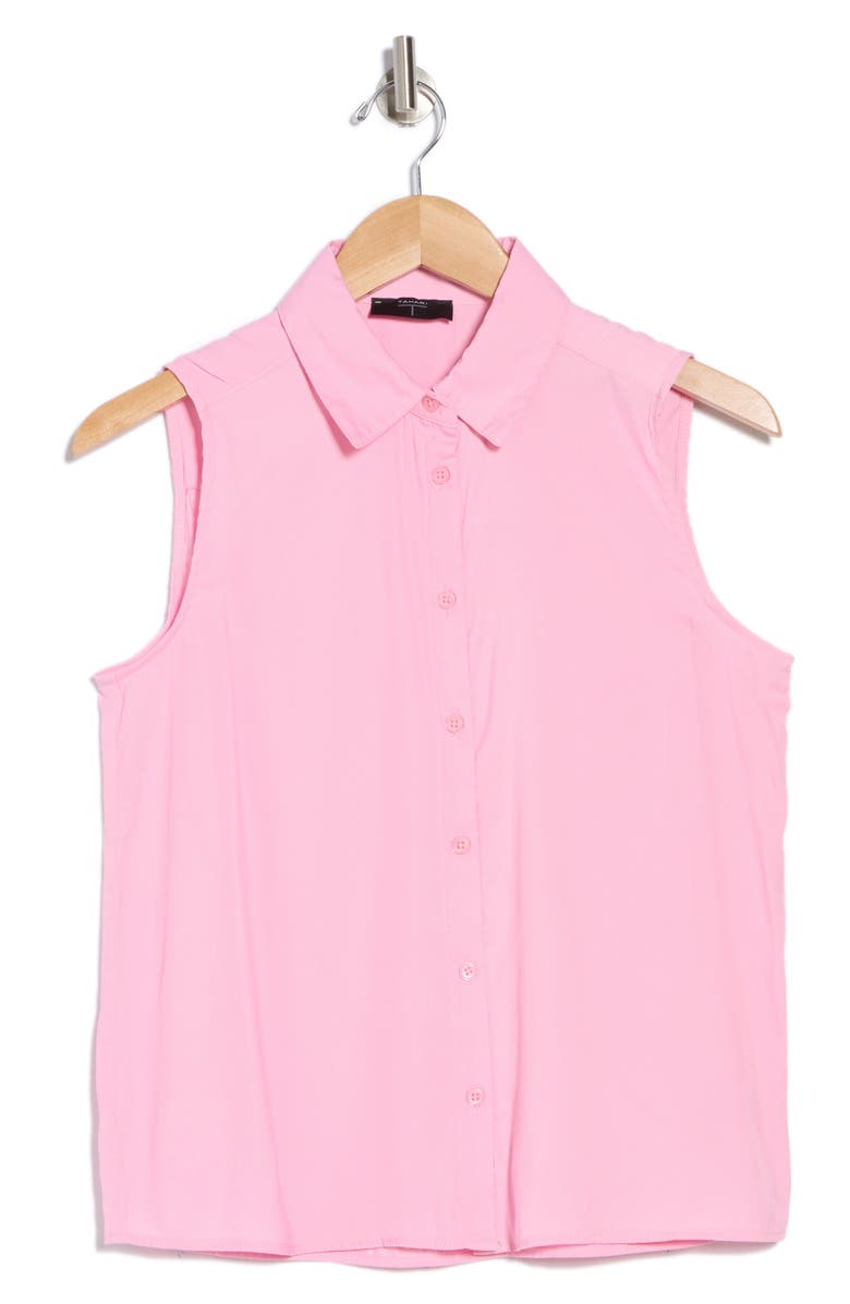 T Tahari Sleeveless Button Front Top, Alternate, color,