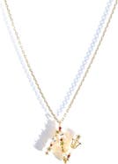 Girls Crew Flutterfly Initial Necklace