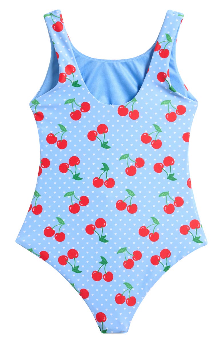 Ava & Yelly Kids' Cutout One-Piece Swimsuit, Alternate, color, Blue
