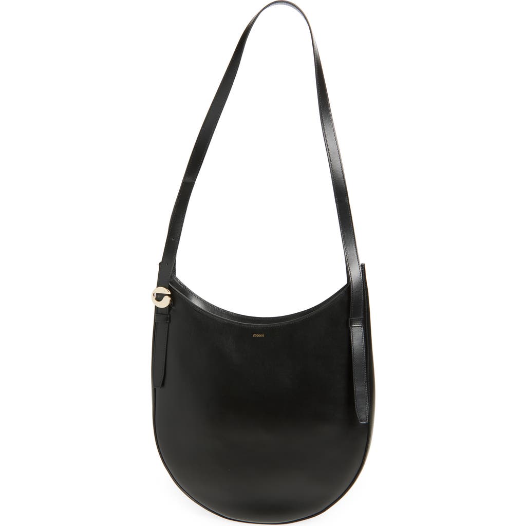 Shop Coperni Belt Strap Leather Hobo Bag In Black
