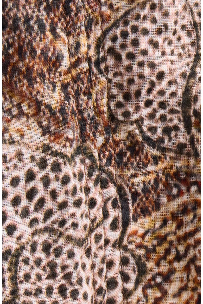 Coralie Print Cotton Voile Miniskirt, Alternate, color, OCHRE