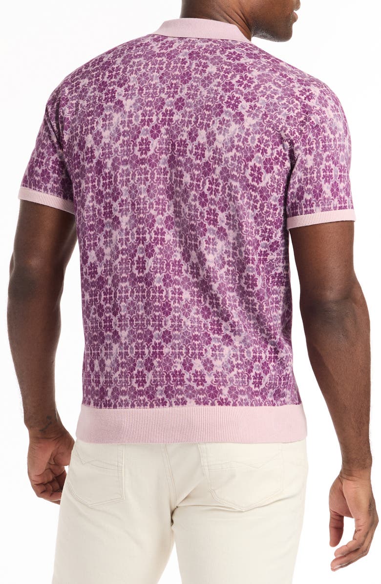 Robert Graham Johnny Collar Cotton Knit Polo, Alternate, color, Light Pink