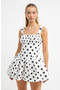 selected White / Black Polka Dot