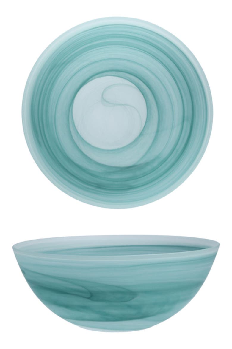 La Jolla Large Glass Salad Bowl, Alternate, color, GREEN