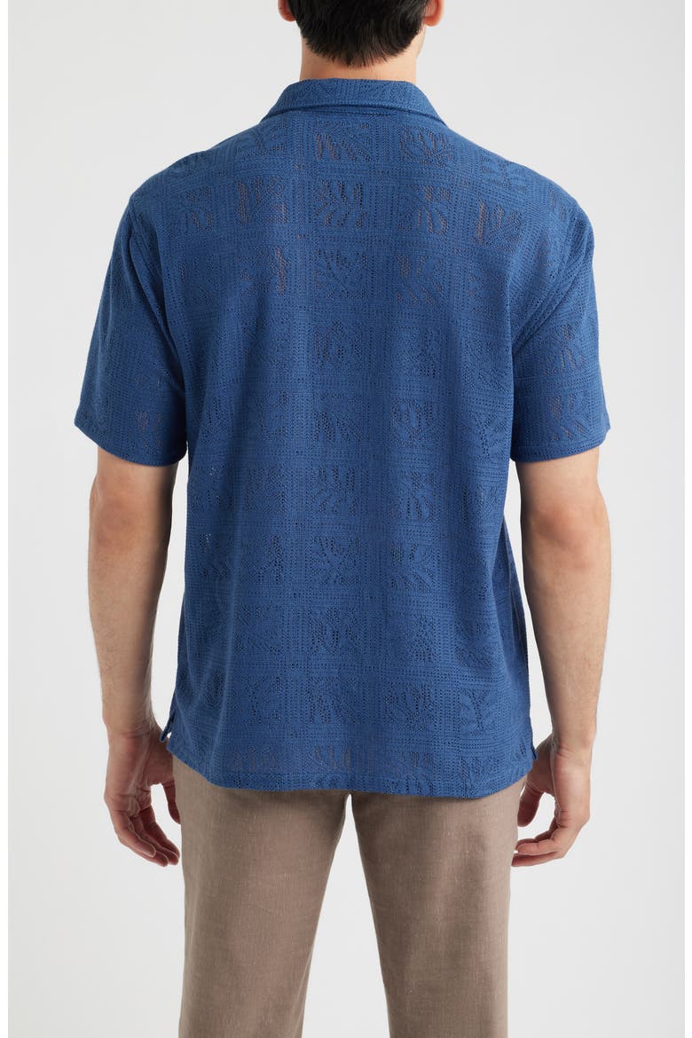 Tile Cabana Camp Shirt, Alternate, color, DUSK