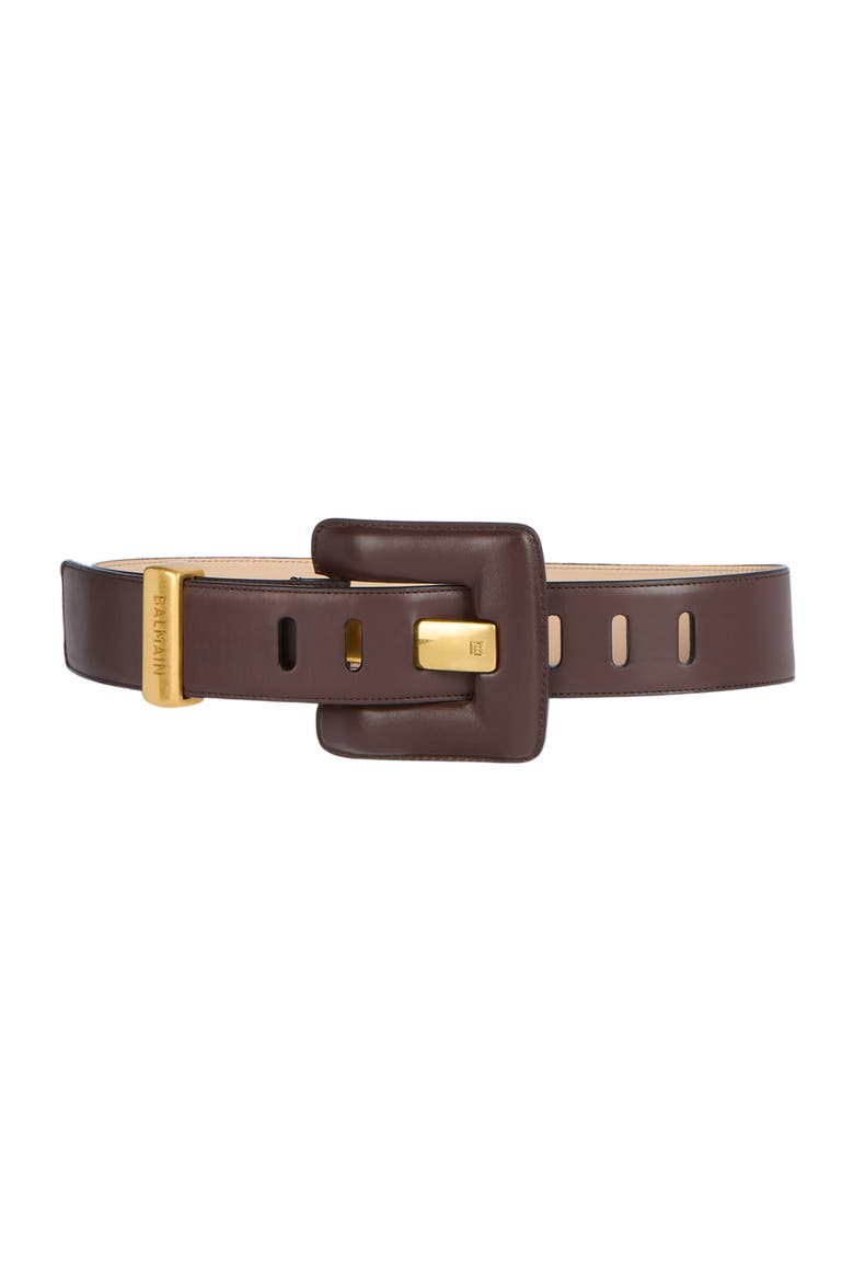 Anthem Large Smooth Leather Belt, Main, color, dark brown