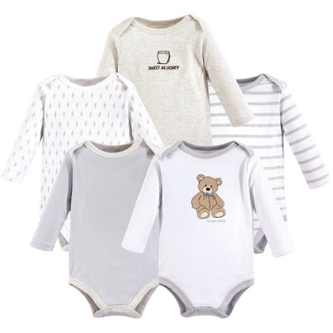Cotton Long-Sleeve Bodysuits 5-Pack (Baby)