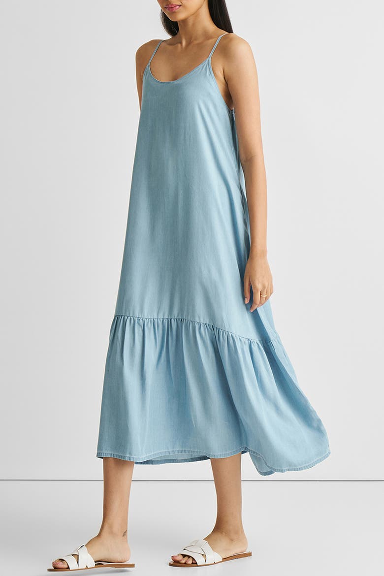 Flowy Maxi with Adjustable Straps, Alternate, color, Ocean Blue