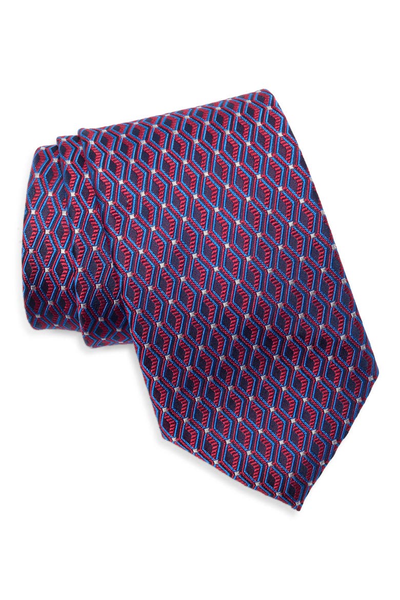 Camdale Silk Blend Tie, Main, color, RED