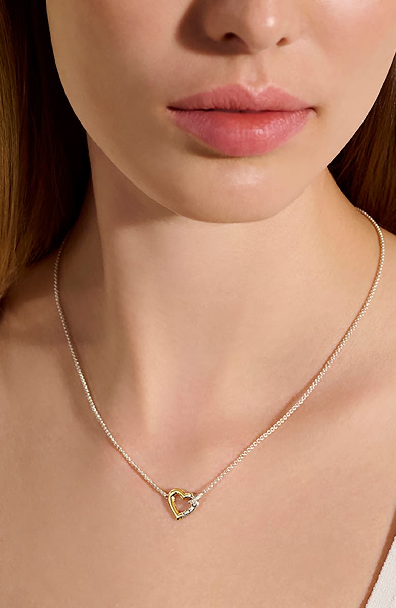 John Hardy Essentials Heart Linked Necklace, Alternate, color, 